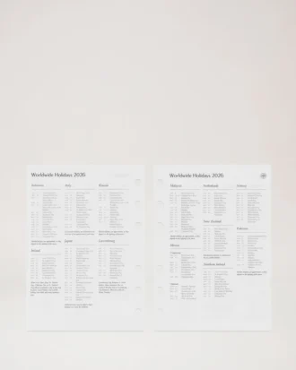 2026 Agenda Diary Insert White Paper Women