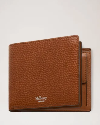 8 Card Coin Wallet Oak Small Classic Grain Family