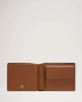 8 Card Coin Wallet Oak Small Classic Grain Family