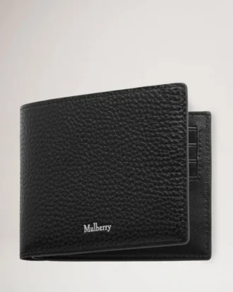 8 Card Wallet Black Small Classic Grain Men