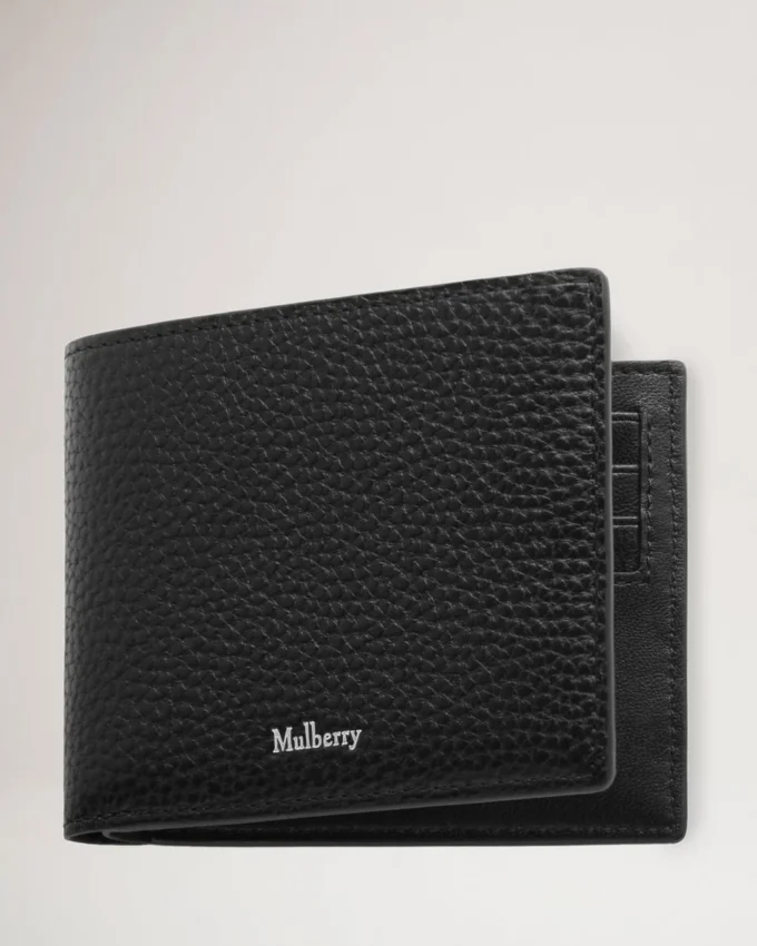 8 Card Wallet Black Small Classic Grain Men
