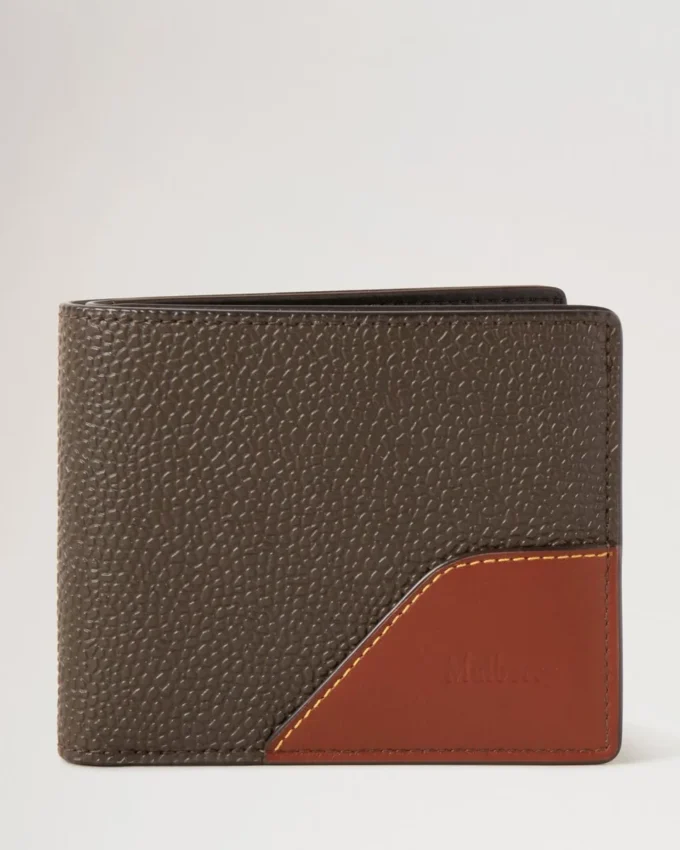 8 Card Wallet Mole & Cognac Bioveg Scotchgrain & Flat Calf 8 Card Wallet Mole & Cognac Bioveg Scotchgrain & Flat Calf