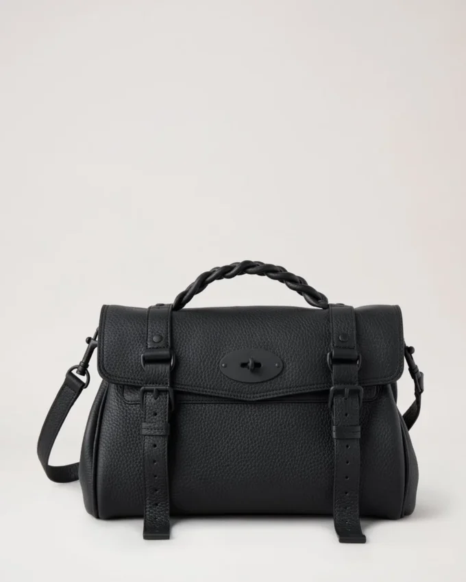 Alexa Black Heavy Grain Leather Family Alexa Black Heavy Grain Leather Family