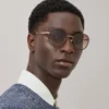 Alfie Sunglasses Tortoiseshell Mixed Material Men