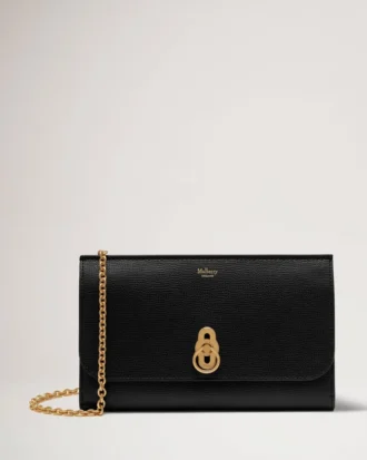 Amberley Clutch Black Cross Grain Leather Amberley