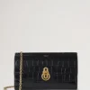 Amberley Clutch Black Shiny Small Croc Women Amberley Clutch Black Shiny Small Croc Women