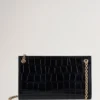 Amberley Clutch Black Shiny Small Croc Women Amberley Clutch Black Shiny Small Croc Women
