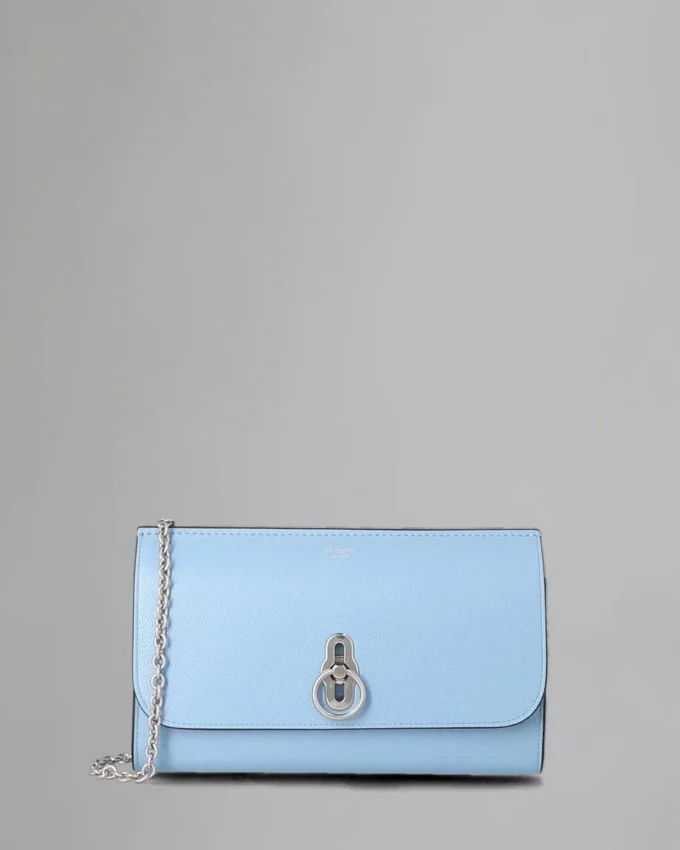Amberley Clutch Pre-Loved Pale Slate Small Classic Grain Amberley Clutch Pre-Loved Pale Slate Small Classic Grain