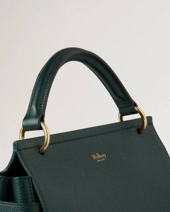 Amberley Handle Mulberry Green Small Classic Grain