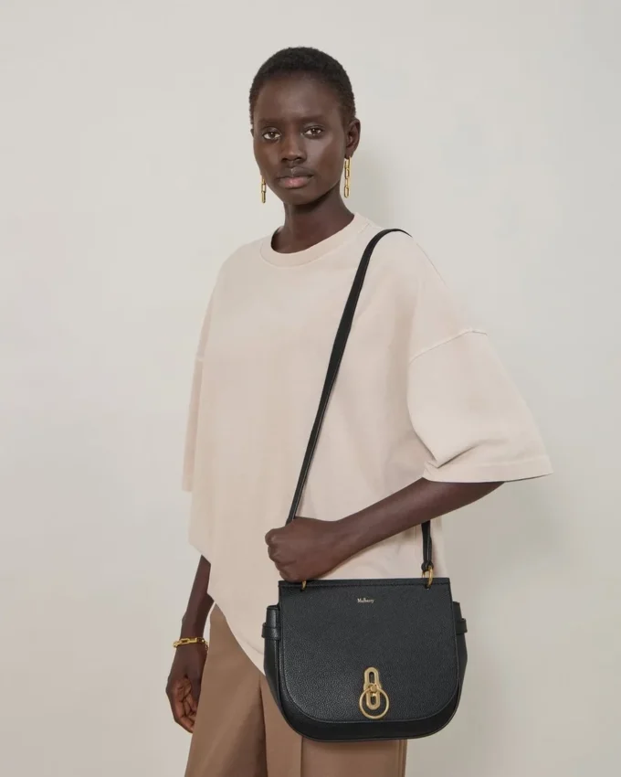 Amberley Satchel Black Small Classic Grain Women Amberley Satchel Black Small Classic Grain Women