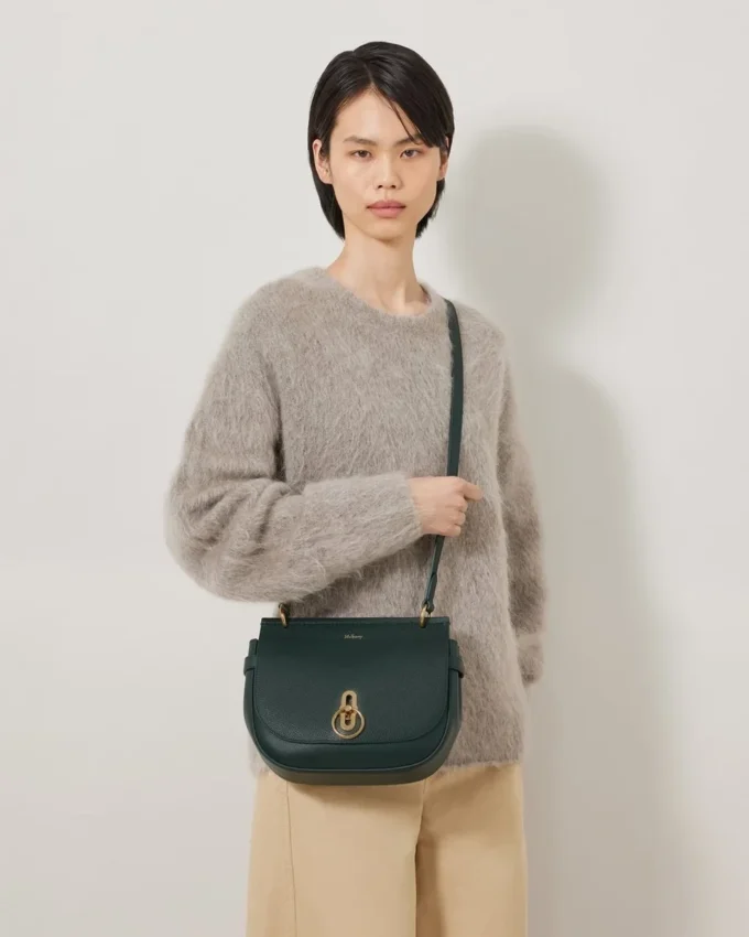 Amberley Satchel Mulberry Green Small Classic Grain Amberley Satchel Mulberry Green Small Classic Grain
