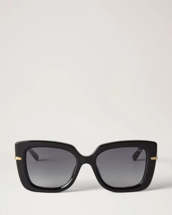 Amberley Square Sunglasses Black Bio Acetate Women