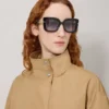 Amberley Square Sunglasses Black Bio Acetate Women