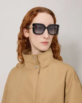 Amberley Square Sunglasses Black Bio Acetate Women Amberley Square Sunglasses Black Bio Acetate Women