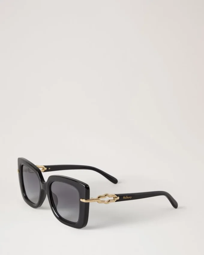 Amberley Square Sunglasses Black Bio Acetate Women