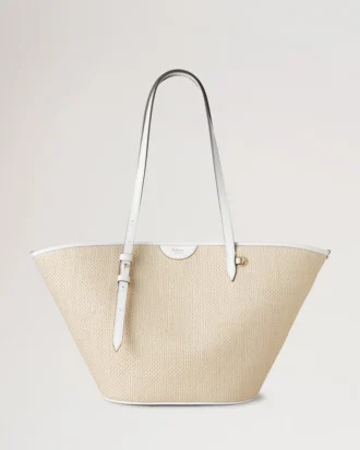 Basket Tote White Raffia Women