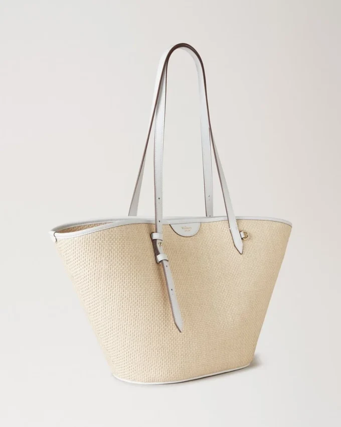 Basket Tote White Raffia Women Basket Tote White Raffia Women