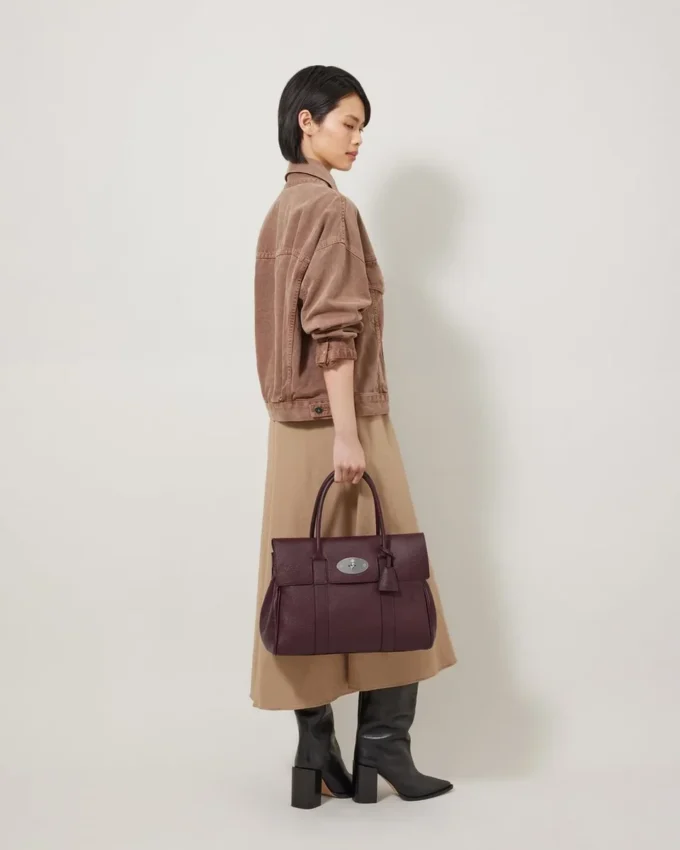 Bayswater Black Cherry Small Classic Grain Women Bayswater Black Cherry Small Classic Grain Women