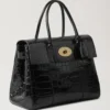 Bayswater Black Shiny Small Croc Women