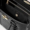 Bayswater Black Shiny Small Croc Women