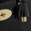 Bayswater Black Shiny Small Croc Women