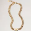 Bayswater Chunky Chain Necklace Gold Stainless Steel