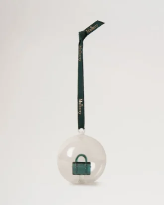 Bayswater Globe Bauble Mulberry Green Glass Little Luxuries