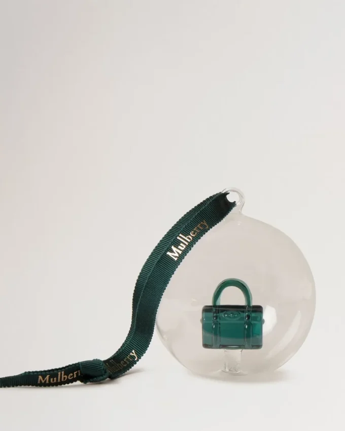 Bayswater Globe Bauble Mulberry Green Glass Little Luxuries Bayswater Globe Bauble Mulberry Green Glass Little Luxuries