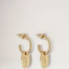 Bayswater Hoop Earrings Gold Plated Brass Women