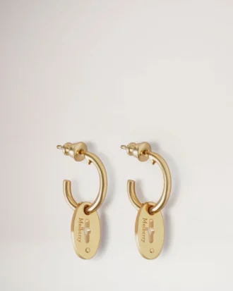 Bayswater Hoop Earrings Gold Plated Brass Women Bayswater Hoop Earrings Gold Plated Brass Women