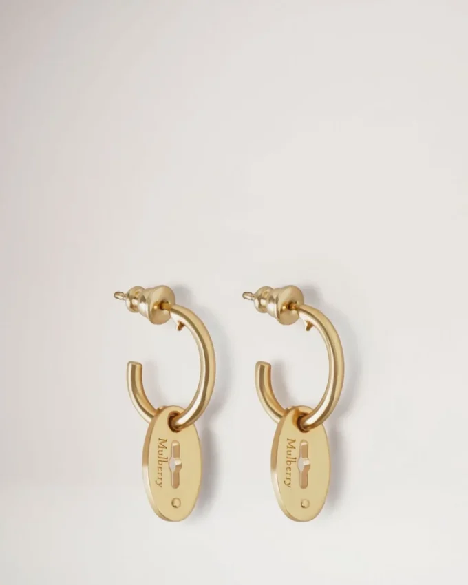 Bayswater Hoop Earrings Gold Plated Brass Women