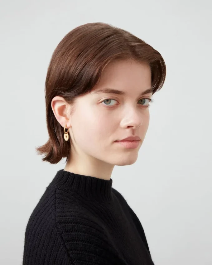 Bayswater Hoop Earrings Gold Plated Brass Women