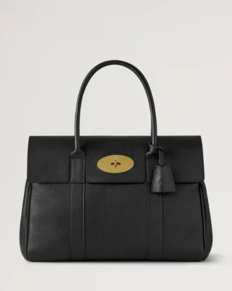 Bayswater in Black & Brass Small Classic Grain Bag Mulberry
