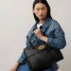 Bayswater in Black & Brass Small Classic Grain Bag Mulberry Bayswater in Black & Brass Small Classic Grain Bag Mulberry