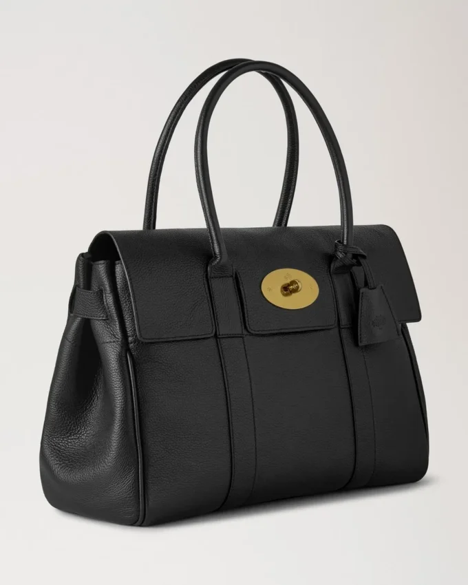 Bayswater in Black & Brass Small Classic Grain Bag Mulberry Bayswater in Black & Brass Small Classic Grain Bag Mulberry