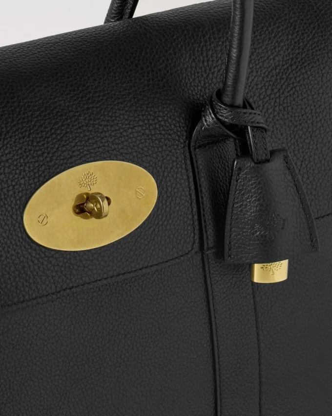Bayswater in Black & Brass Small Classic Grain Bag Mulberry Bayswater in Black & Brass Small Classic Grain Bag Mulberry