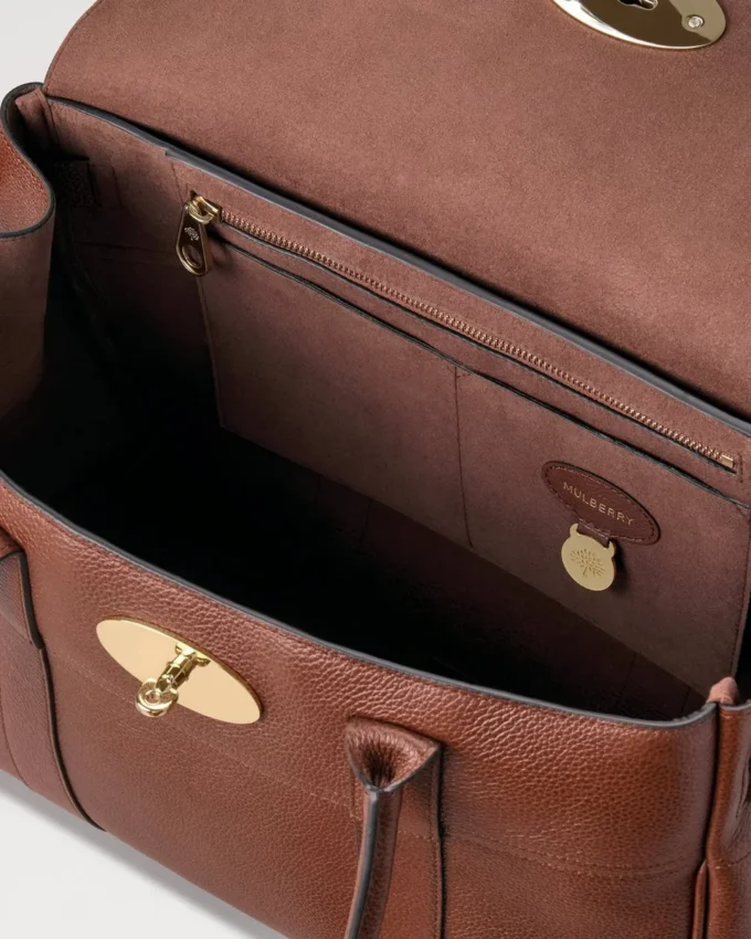 Bayswater in Oak Small Classic Grain Leather Bag Mulberry Bayswater in Oak Small Classic Grain Leather Bag Mulberry