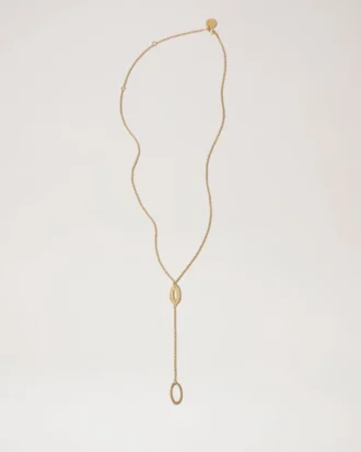 Bayswater Long Necklace Gold Plated Brass Women