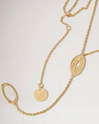 Bayswater Long Necklace Gold Plated Brass Women