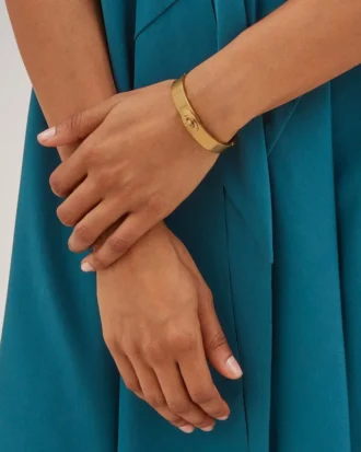 Bayswater Metal Slim Bracelet Gold Antique Style Metal