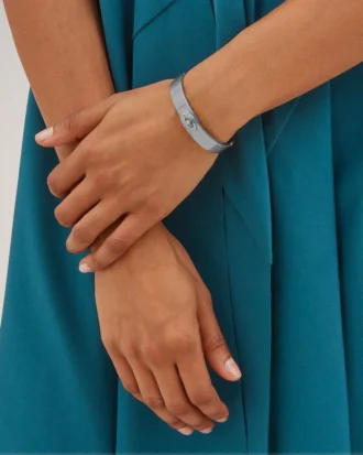 Bayswater Metal Slim Bracelet Silver Antique Style Metal