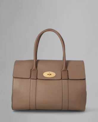 Bayswater Pre-Loved Taupe Classic Grain Pre-Loved Bags