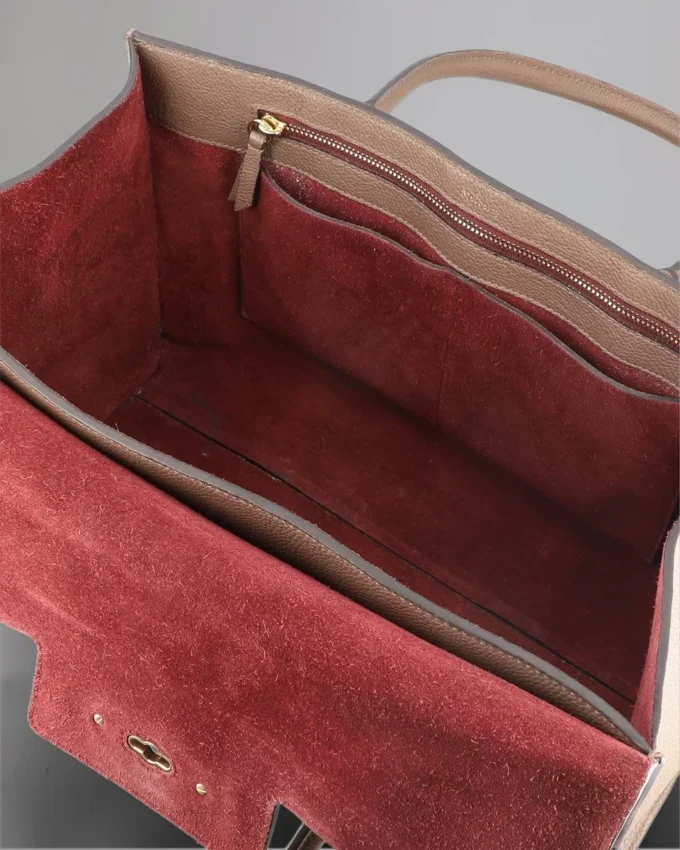 Bayswater Pre-Loved Taupe Classic Grain Pre-Loved Bags Bayswater Pre-Loved Taupe Classic Grain Pre-Loved Bags