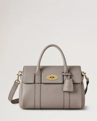 Bayswater Satchel Cashmere Taupe Heavy Grain Women