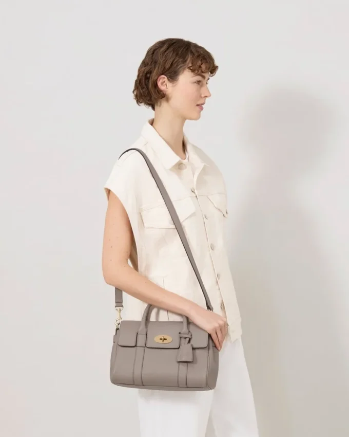 Bayswater Satchel Cashmere Taupe Heavy Grain Women Bayswater Satchel Cashmere Taupe Heavy Grain Women