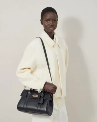 bayswater satchel in black small classic grain mulberry 2 330x413 - Bayswater Satchel in Black Small Classic Grain Mulberry