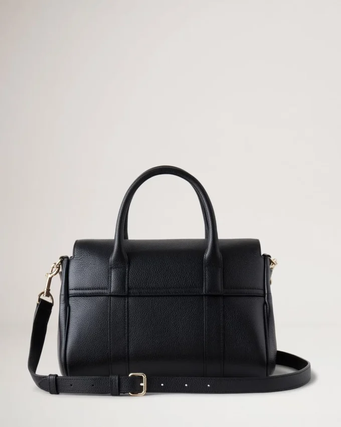 Bayswater Satchel in Black Small Classic Grain Mulberry Bayswater Satchel in Black Small Classic Grain Mulberry