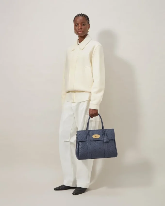 Bayswater Stormy Blue Ostrich Women Bayswater Stormy Blue Ostrich Women