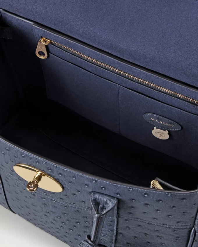 Bayswater Stormy Blue Ostrich Women Bayswater Stormy Blue Ostrich Women