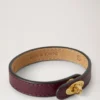 Bayswater Thin Bracelet Black Cherry Small Classic Grain & Brass